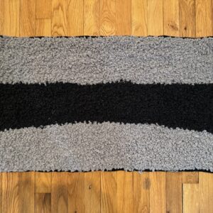 Grey Stripe Handcrafted Doormat