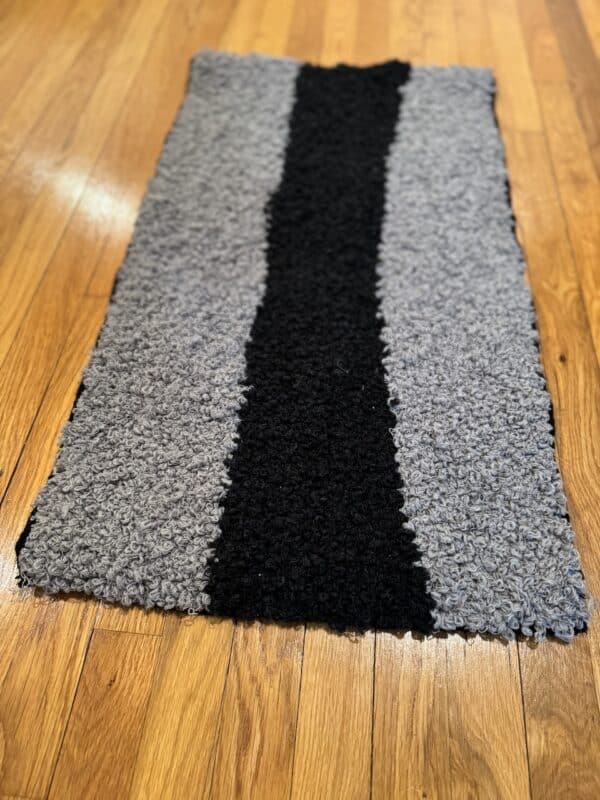 Grey Stripe Handcrafted Doormat - Image 3